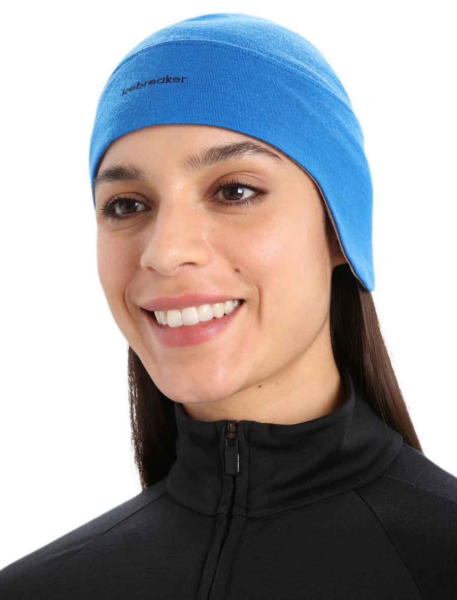 Chapeaux Icebreaker Unisex Merino Quantum Beanie Homme Bleu | FR 1085VRWD